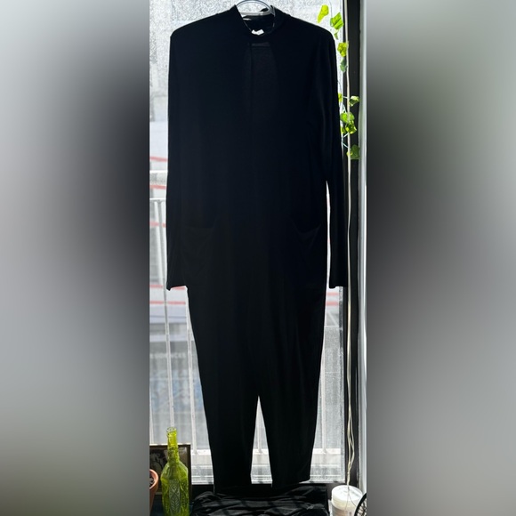 Smash & Tess full length jumpsuit long sleeve black Large - Picture 8 of 13